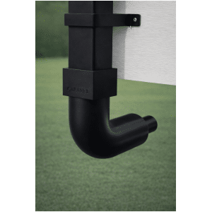 Caravax Regengoot Koppelstuk Vierkant naar Rond 65×65 → Ø75 / Ø40 mm – Zwart – Voor Stacaravan – Regenafvoer